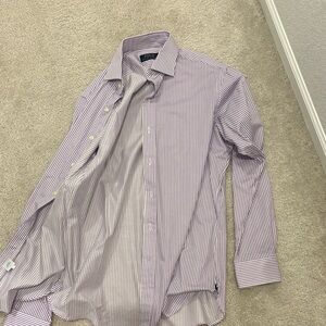 Polo Ralph Lauren Men's Lavender Striped Dress Shirt